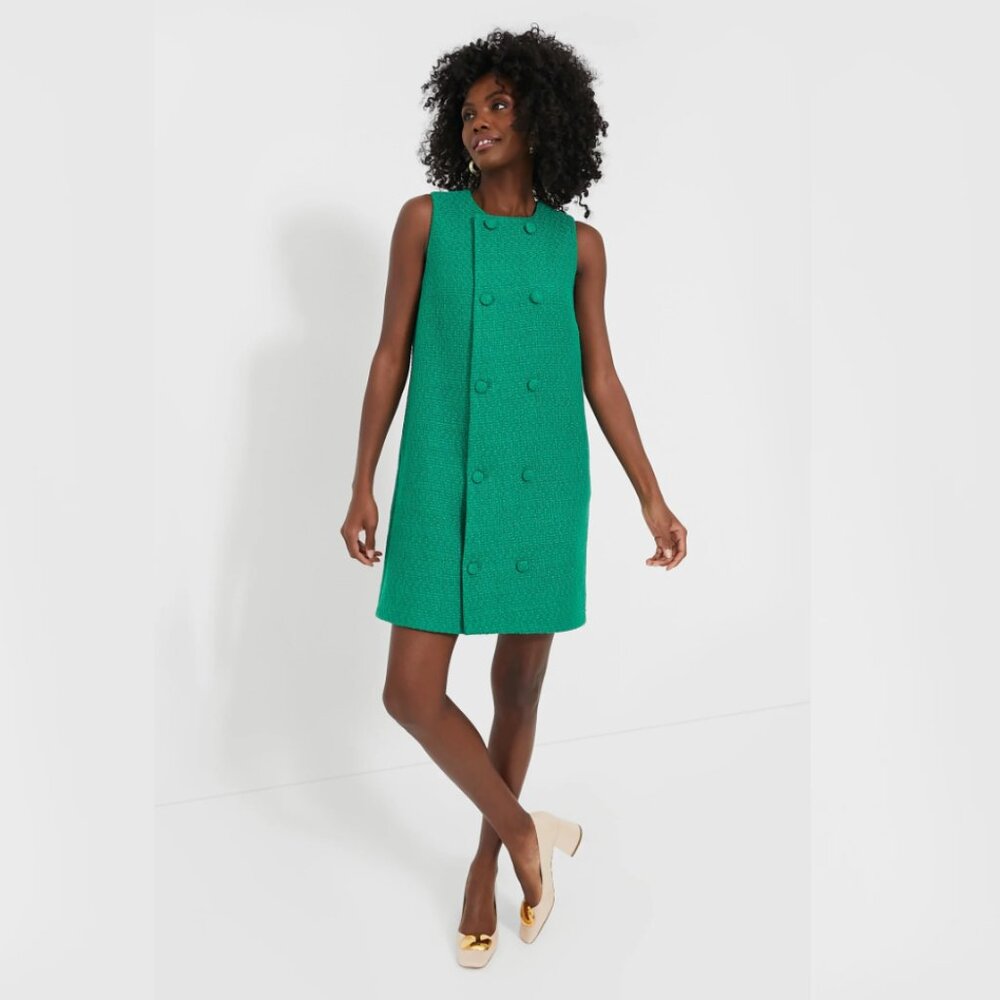 Elegant Green Sleeveless Dress